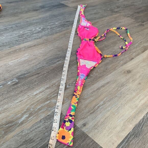 Old Navy bikini 2 piece bathing/swim suit pink floral med top large bottom NWOT - Picture 14 of 14